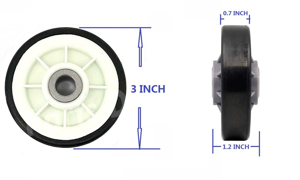 2 Pack 303373K Dryer Roller Wheel Drum Support Kit Including Dryer Drum Support