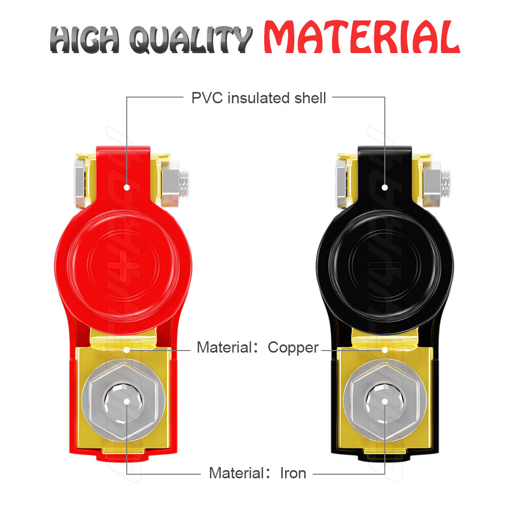 Replace Car Battery Terminal Clamp Clip Connector Adjustable Positive Negative