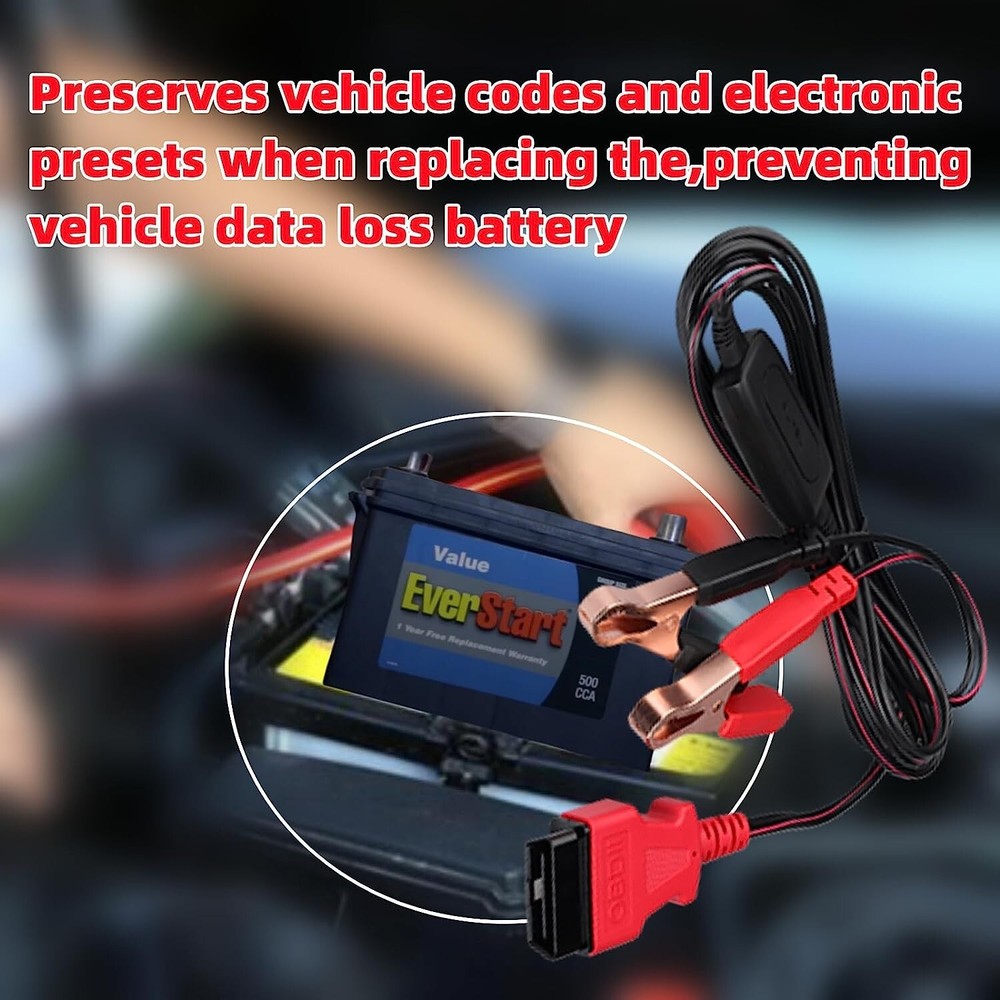 Autel MAXIBAS BTMS polarity-protected cable preventing vehicle data loss