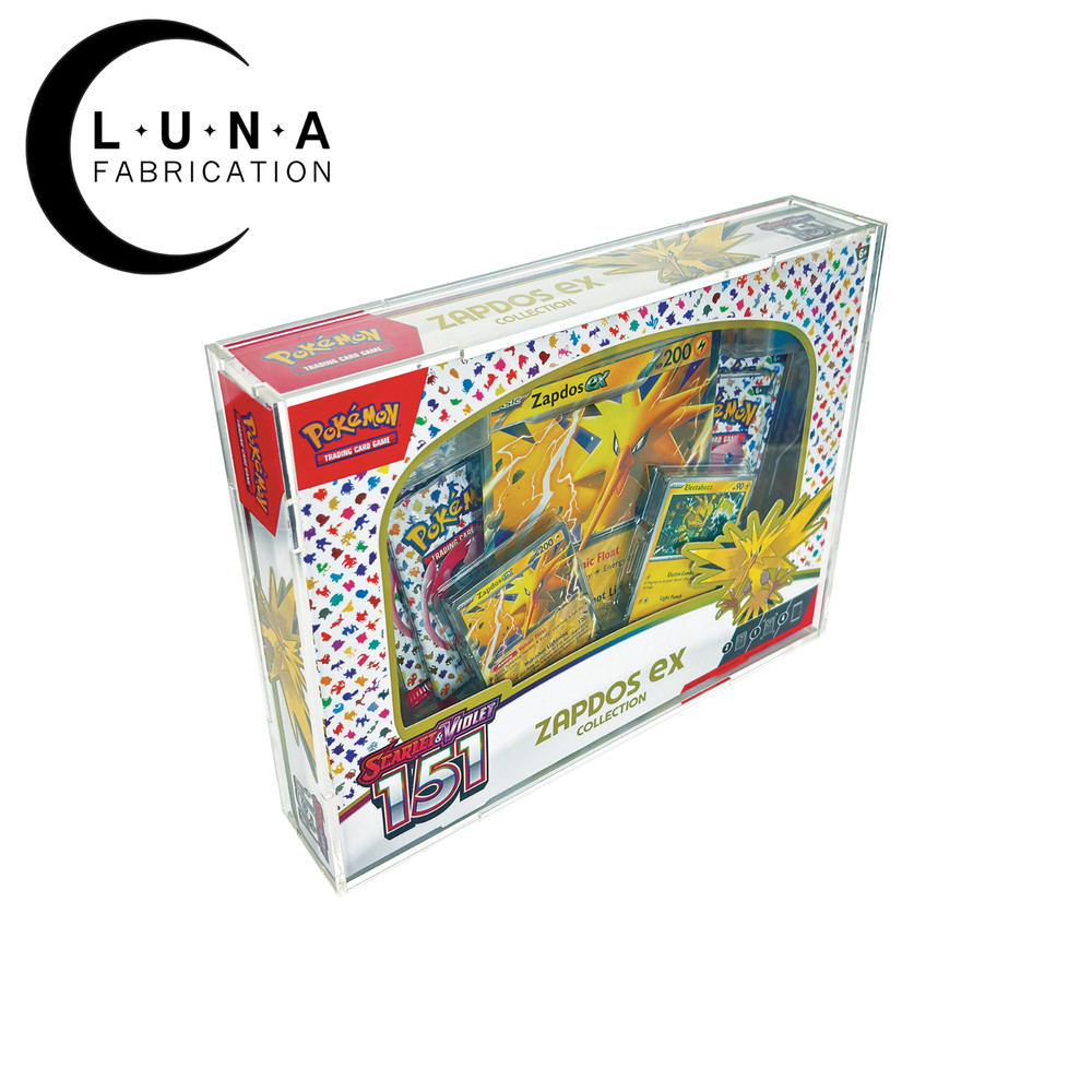 Acrylic Display Case for Pokemon 151 Zapdos EX Collection