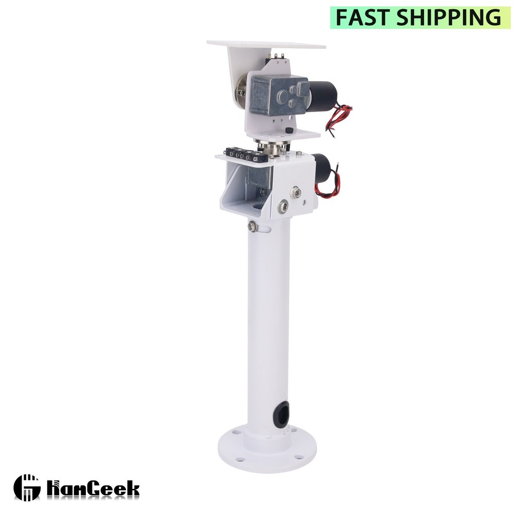 Dual Axis Solar Tracker Controller w/ Remote Control & DC 2 Axis Gimbal for