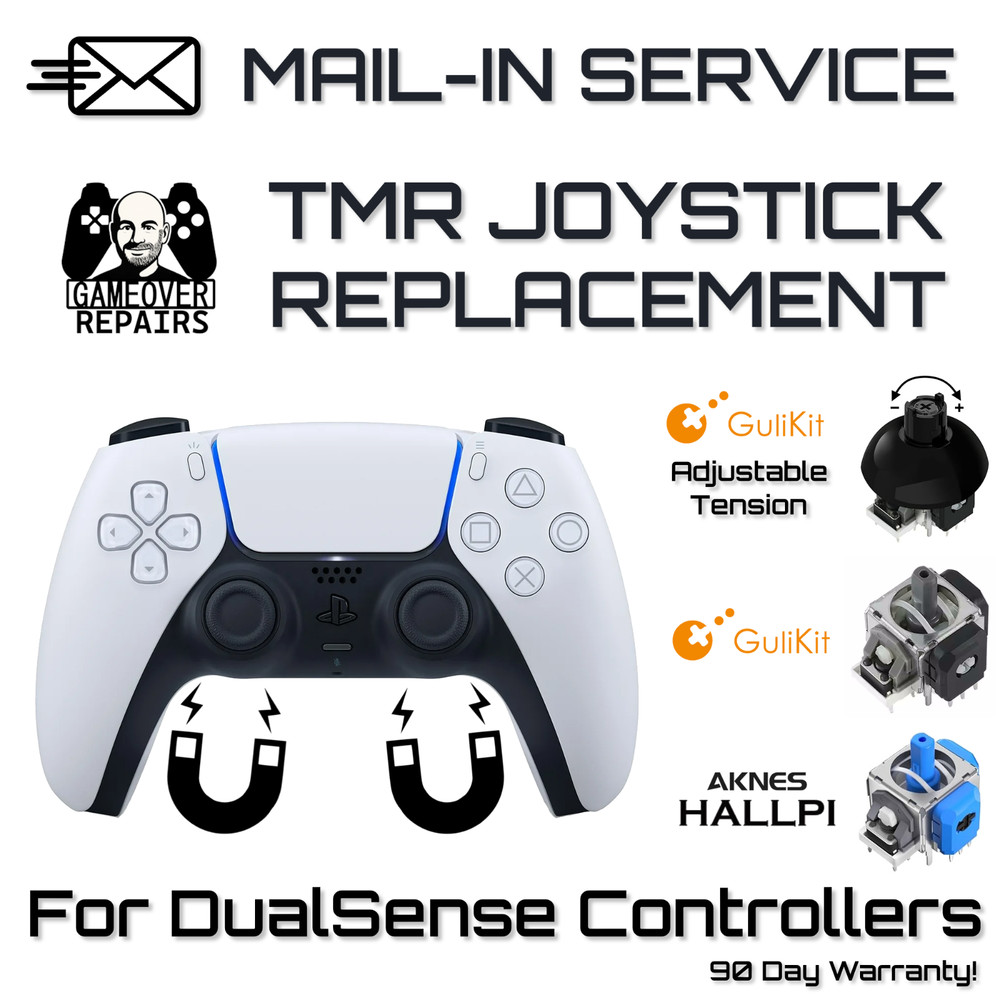 PS5 DualSense Controller Stick Drift Fix – Mail-In Service – TMR Upgrade