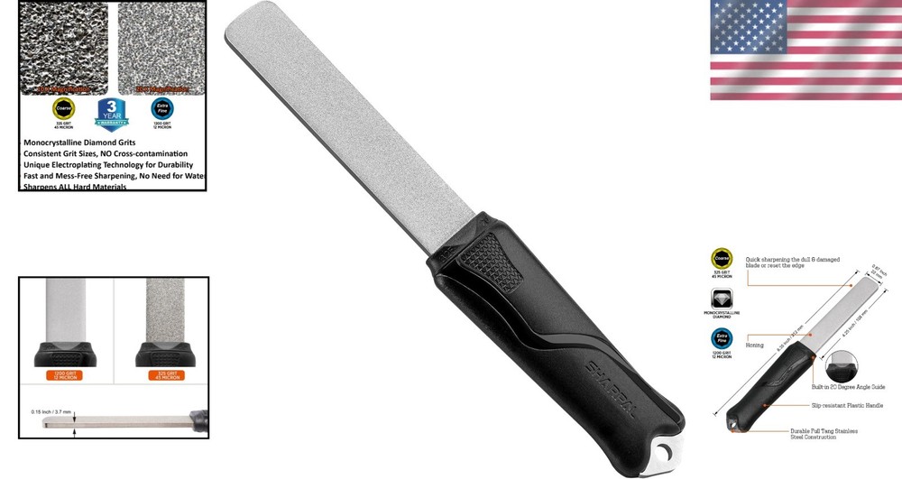 Garden Tool Sharpening Stone File Coarse/Extra Fine Grit