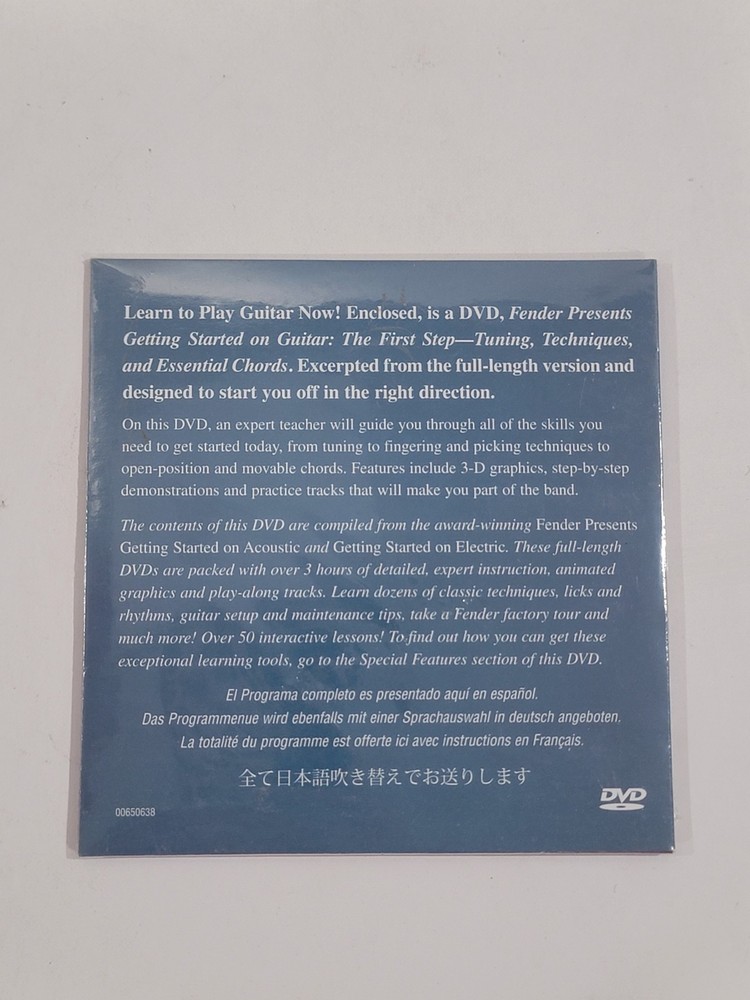 Fender Getting Started on Guitar: The First Step DVD - NEW SEALED