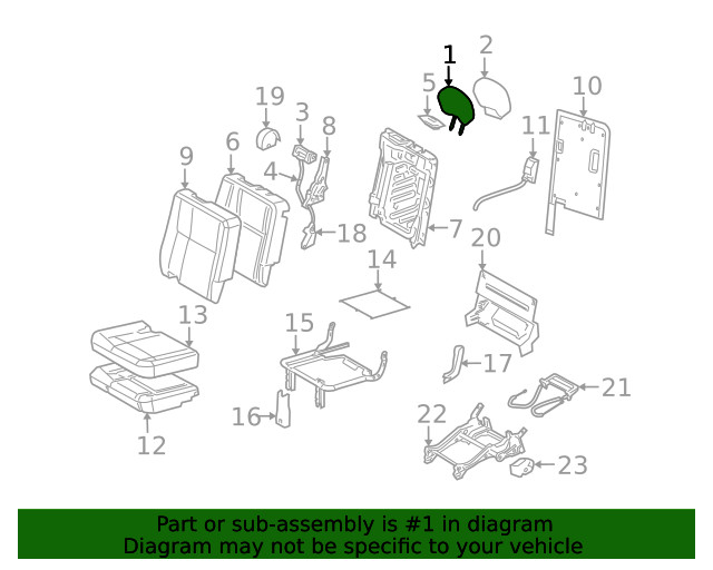 Genuine GM Headrest Pad 89043341