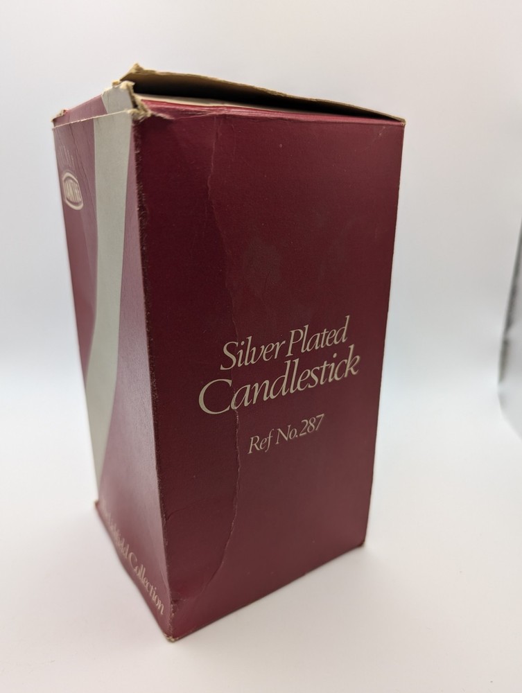 Ianthe Silver Plated Candlestick Lichfield Collection Ref 287 Boxed with Tag Eng