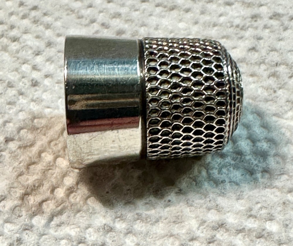 Vintage #8 Sterling Silver Sewing Thimble, 5.5g, Marked