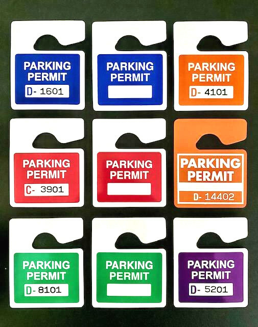 BEST!! PARKING PERMIT ⭐REPLACEMENT⭐ MIRROR HANG TAG PERMITS PLASTIC (500+ SOLD!)