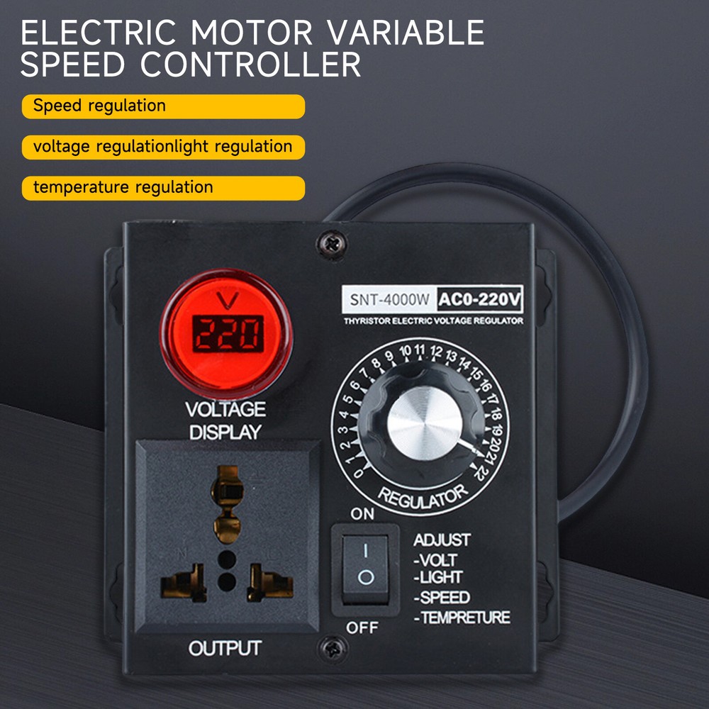 110V~220V 15A Variable Speed Motor Controller 4000W AC Motor Speed Controller