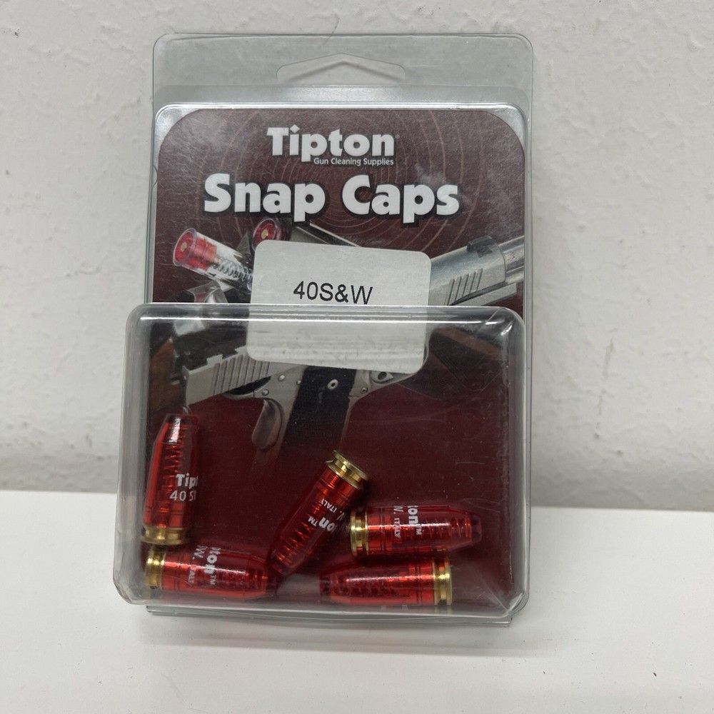 Tipton Snap Caps, Translucent Red, .40 S&W, 5-Pack 745435