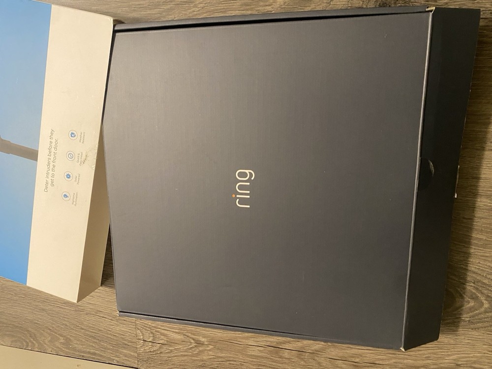 Ring Security Solar Powered Surveillance Illuminated Yard Sign Open Box