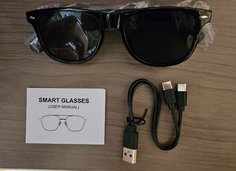 Smart Bluetooth Black Sunglasses (New/Open Box)