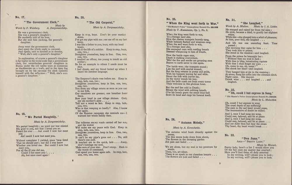 FEODOR IVANOVICH CHALIAPIN - PROGRAM SIGNED