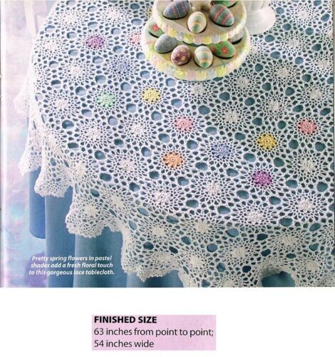 FLORAL TABLECLOTH CROCHET PATTERN ONLY - LM WEE