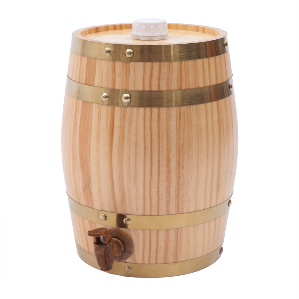 5L/1.32Gal Wine Barrel Wooden Whiskey Barrel Bourbon Wine Barrel Home