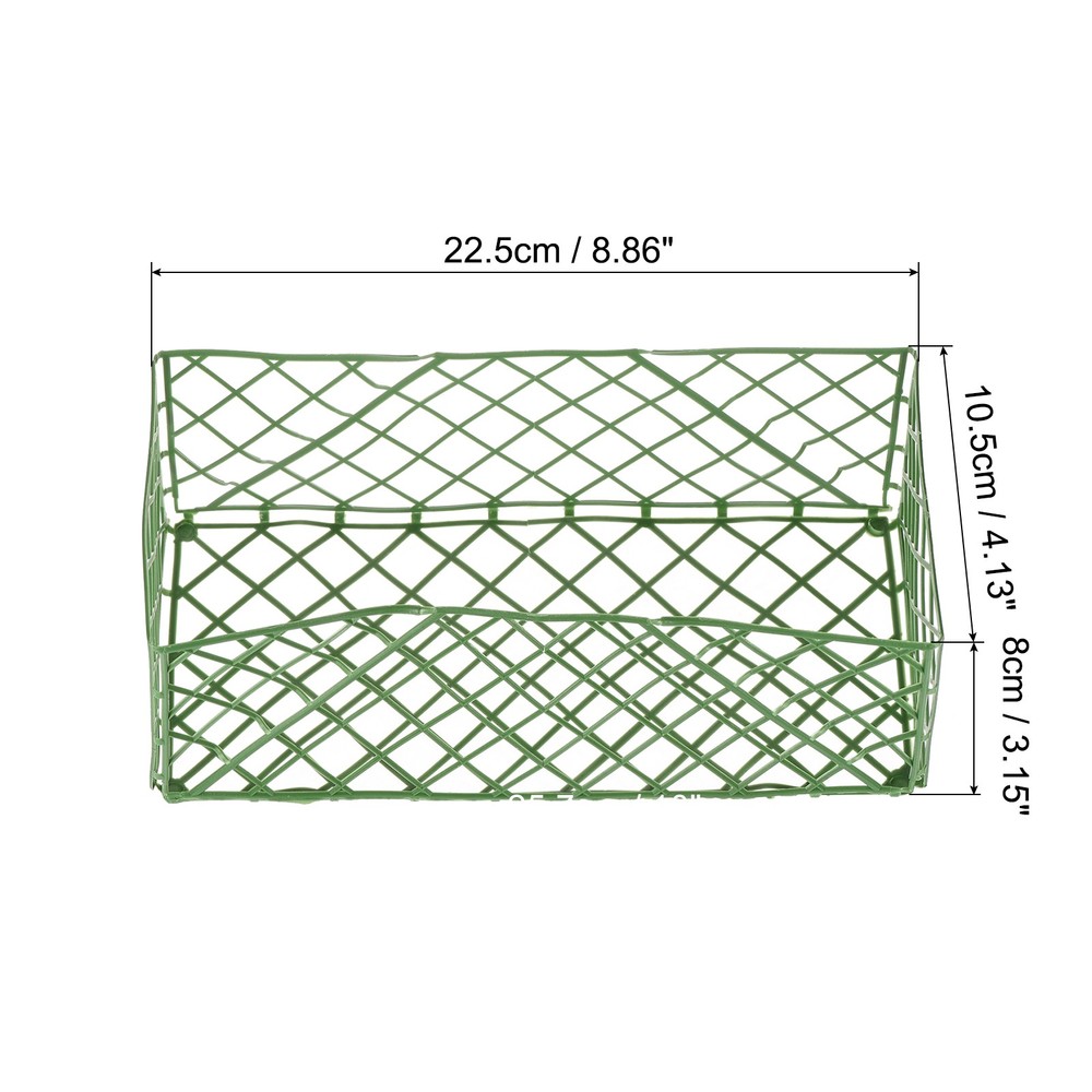 5pcs Rectangular Floral Foam Cage Plant Holder Green