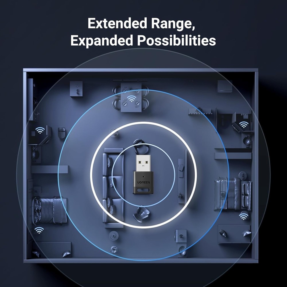 USB Bluetooth 5.3 Adapter for PC Windows 11/10 Plug & Play