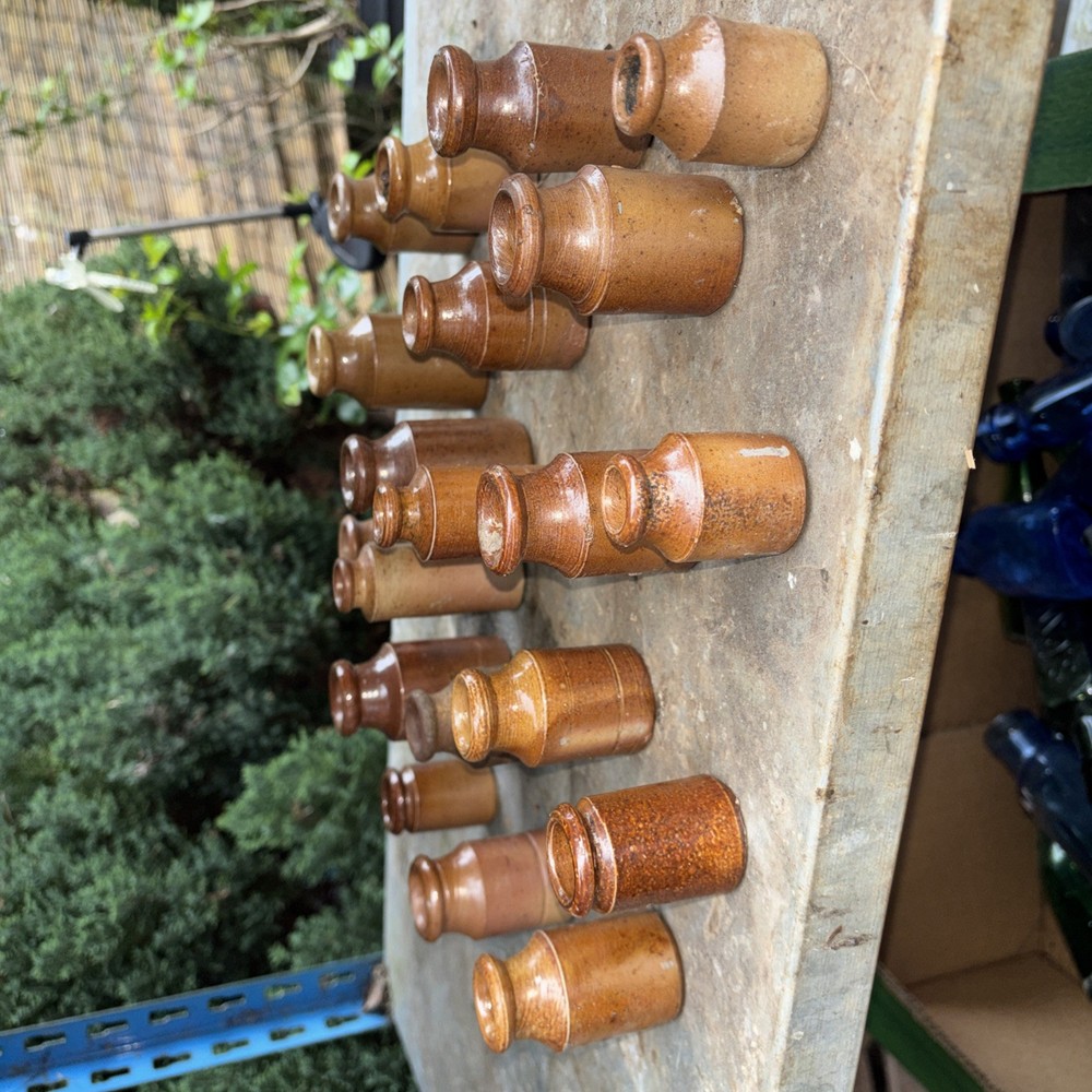 Victorian  ironstone stoneware ink bottles  20