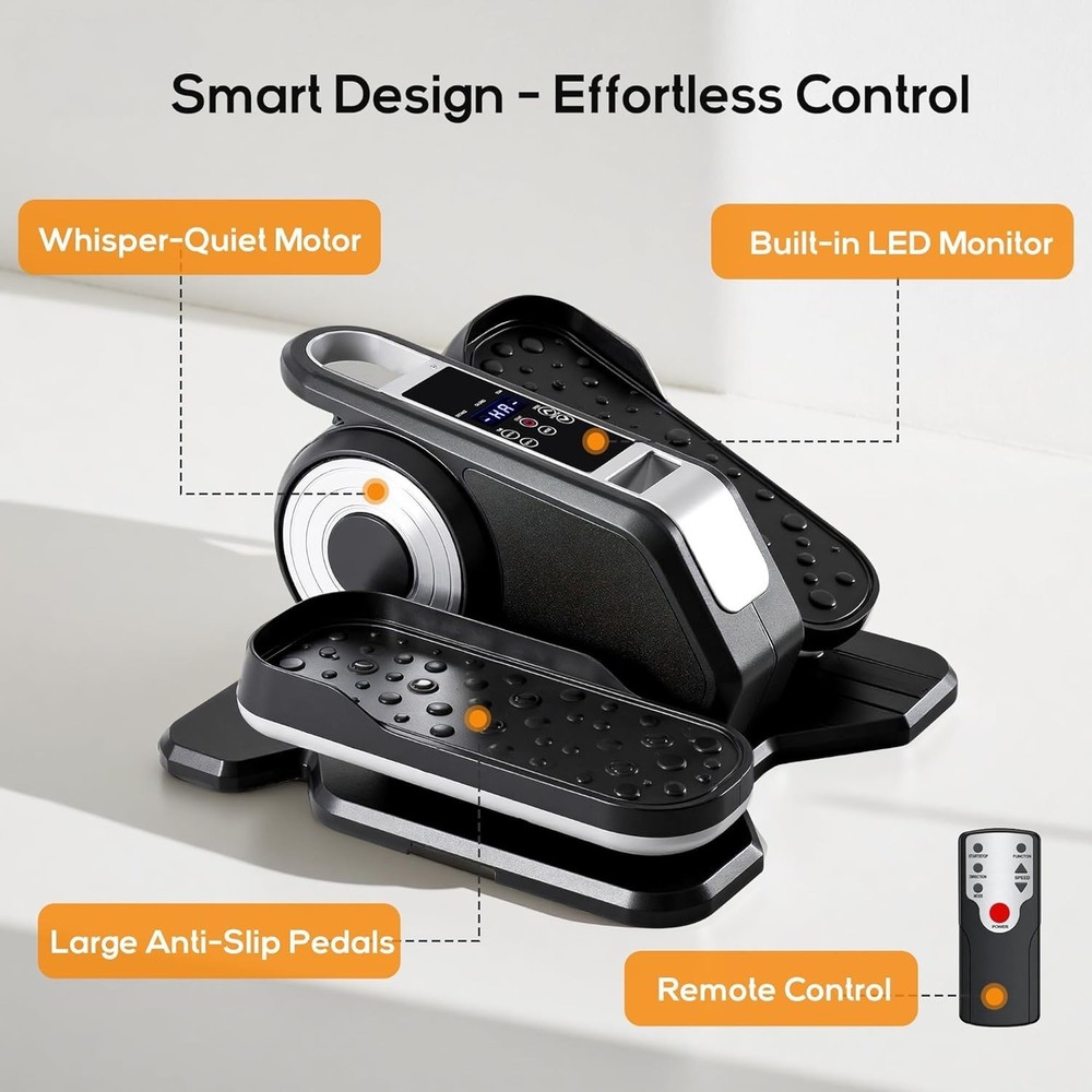 Under Desk Elliptical Machine with-Remote Control