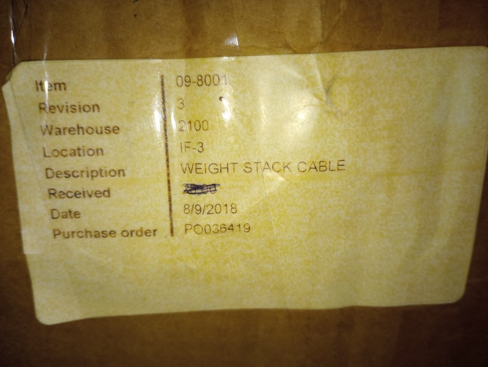 NEW 11 PCS CABLE MFG & ASSEMBLY 09-8001 BLACK WEIGHT STACK CABLES
