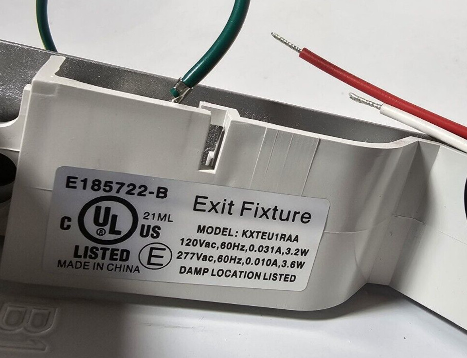 Modern LED Solid Die Cast Aluminum Red Exit Sign KXTEU1RAA