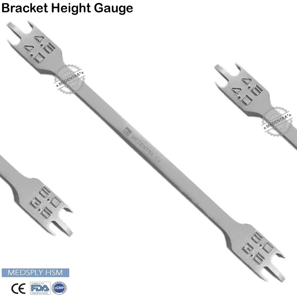 Dental Bracket Height Gauge Bracket Positioning Measuring Dental Instruments
