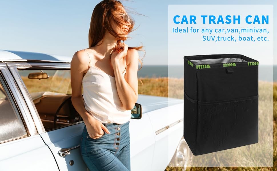 Hanging Car Trash Can Waterproof Leakproof Garbage Bag