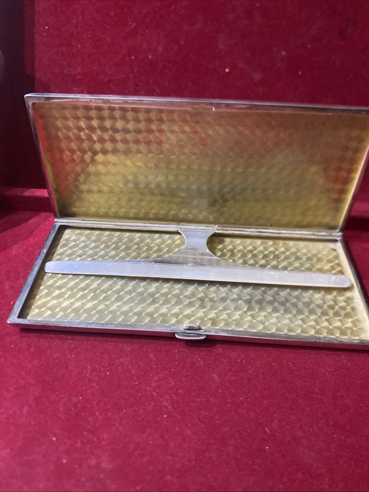 224 Gram English Sterling Silver Card Or Cigar Case