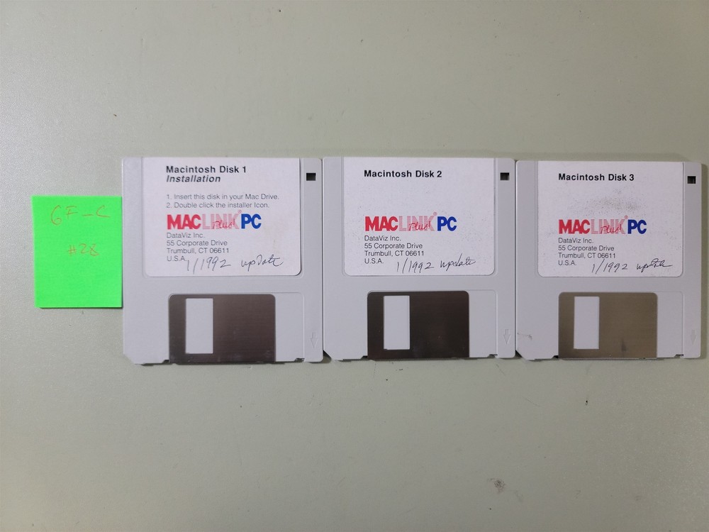 DataViz Mac Link Plus PC for Macintosh Installation Disk Media (x3)