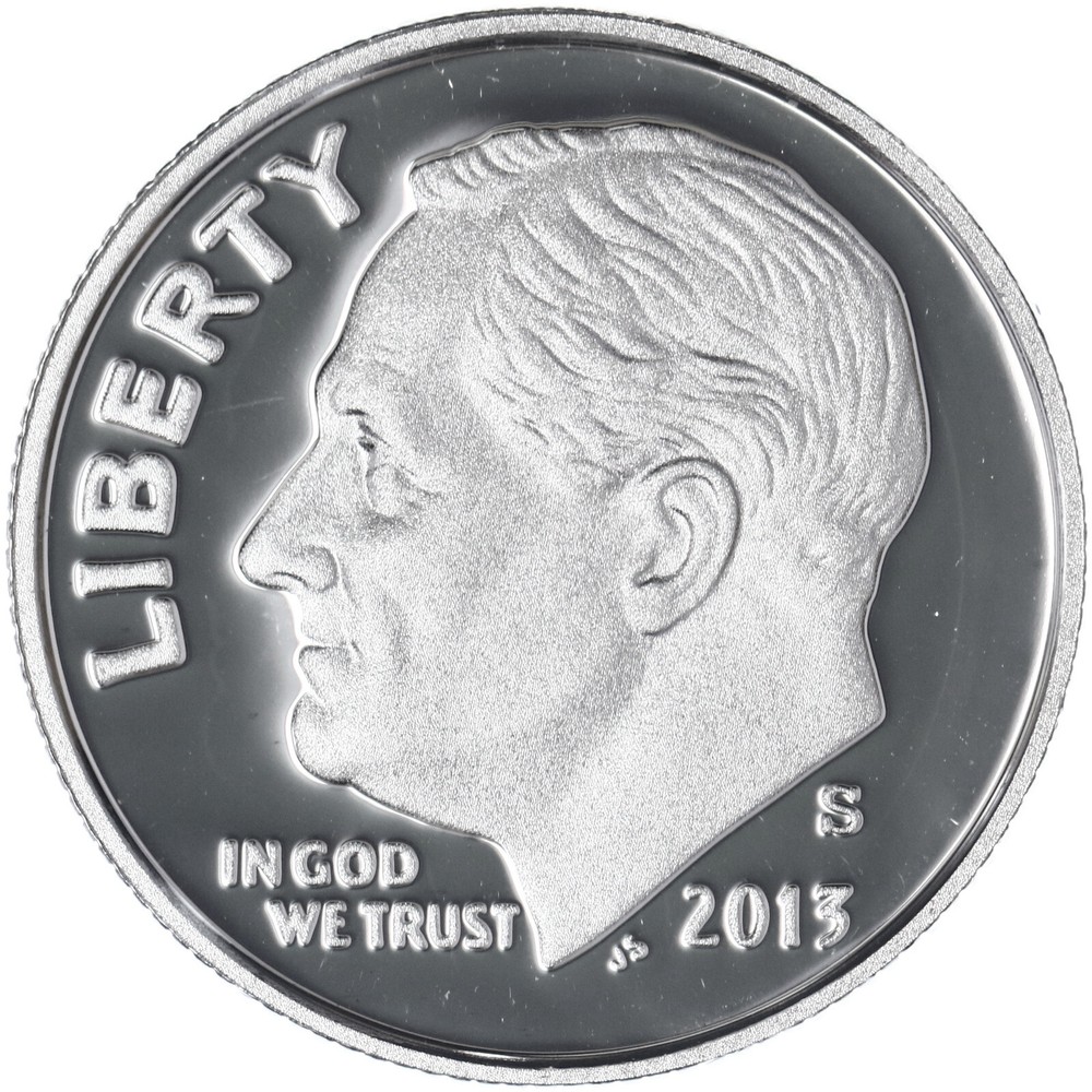 2013 S Roosevelt Dime Gem DCam Proof 90% Silver