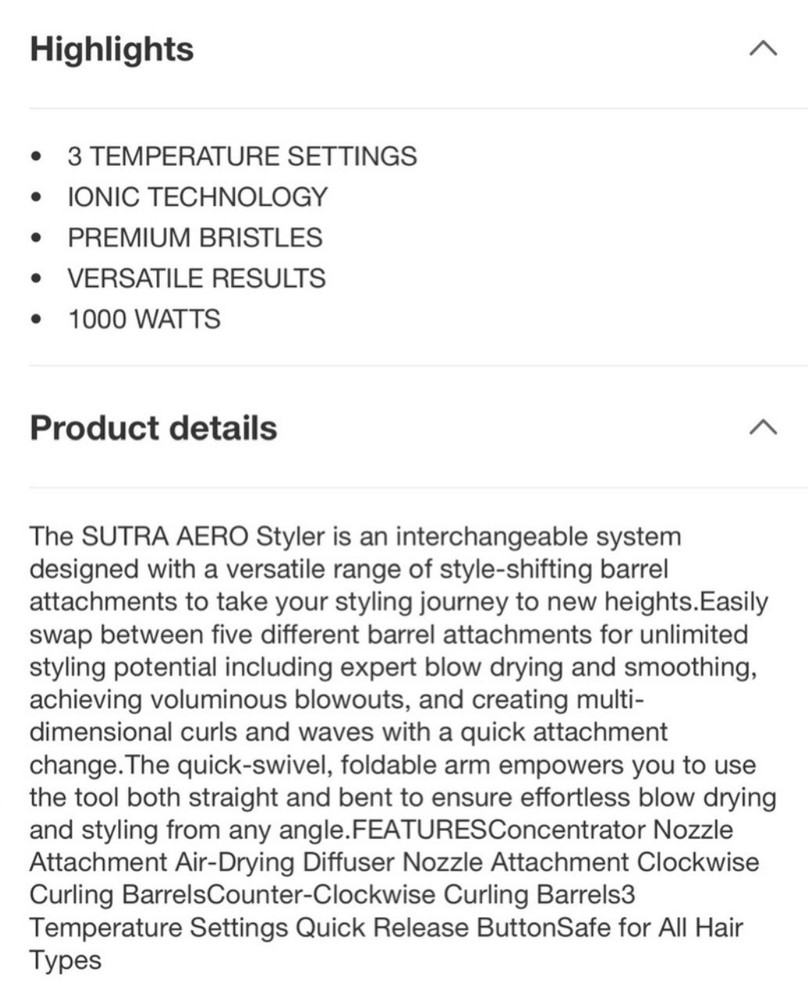 Sutra Aero Styler In Pink