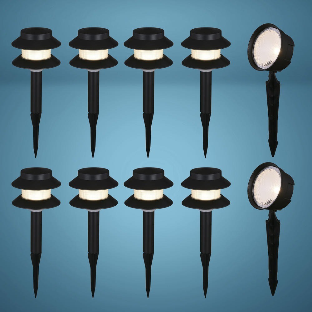 10 Pack LED Low Voltage Landscape Path Lights 12-24V Outdoor LED Pathway Light