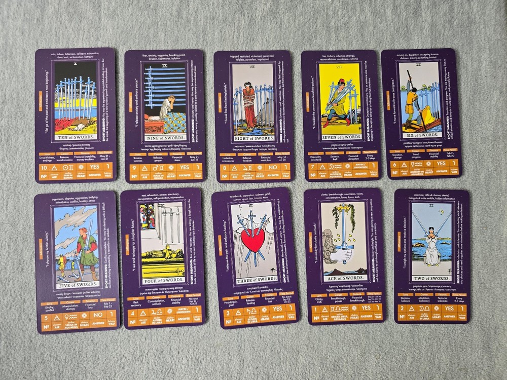 Wyspell Learning Tarot Deck & Guidebook 78 Beginner Spirituality Cards
