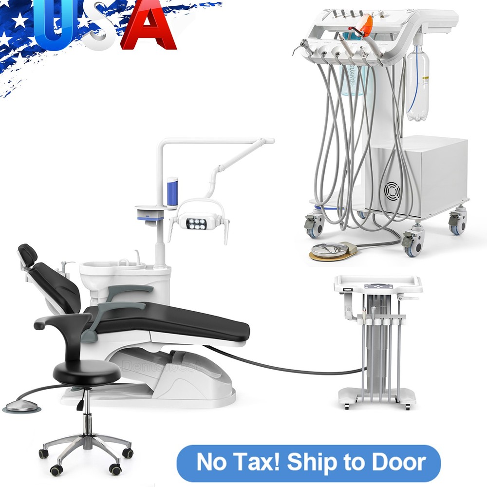Dental Unit Chair Integral Computer Controlled DC  / Mobile Delivery Unit 4 Hole