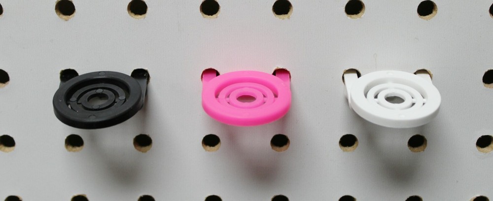 Plastic Pegboard Multi-Purpose Tool Holder NO PEGBOARD INCLUDED White Pink Black
