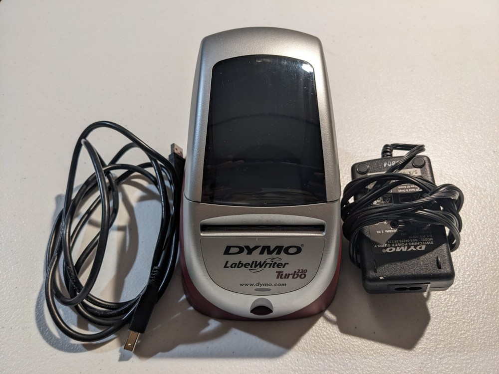 Dymo Label Writer 330 Turbo Thermal MISSING CABLES -TESTED