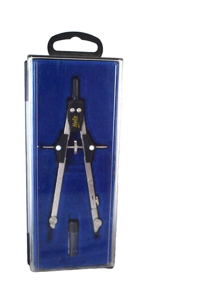 Vintage Helix Bow Compass Drafting Tool Precision Drawing Set w/ Case & Extra Le