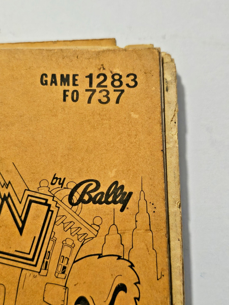 BALLY PAC-MAN PINBALL INSTALLATION GENERAL GAME OPERATING INSTRUCTION MANUAL