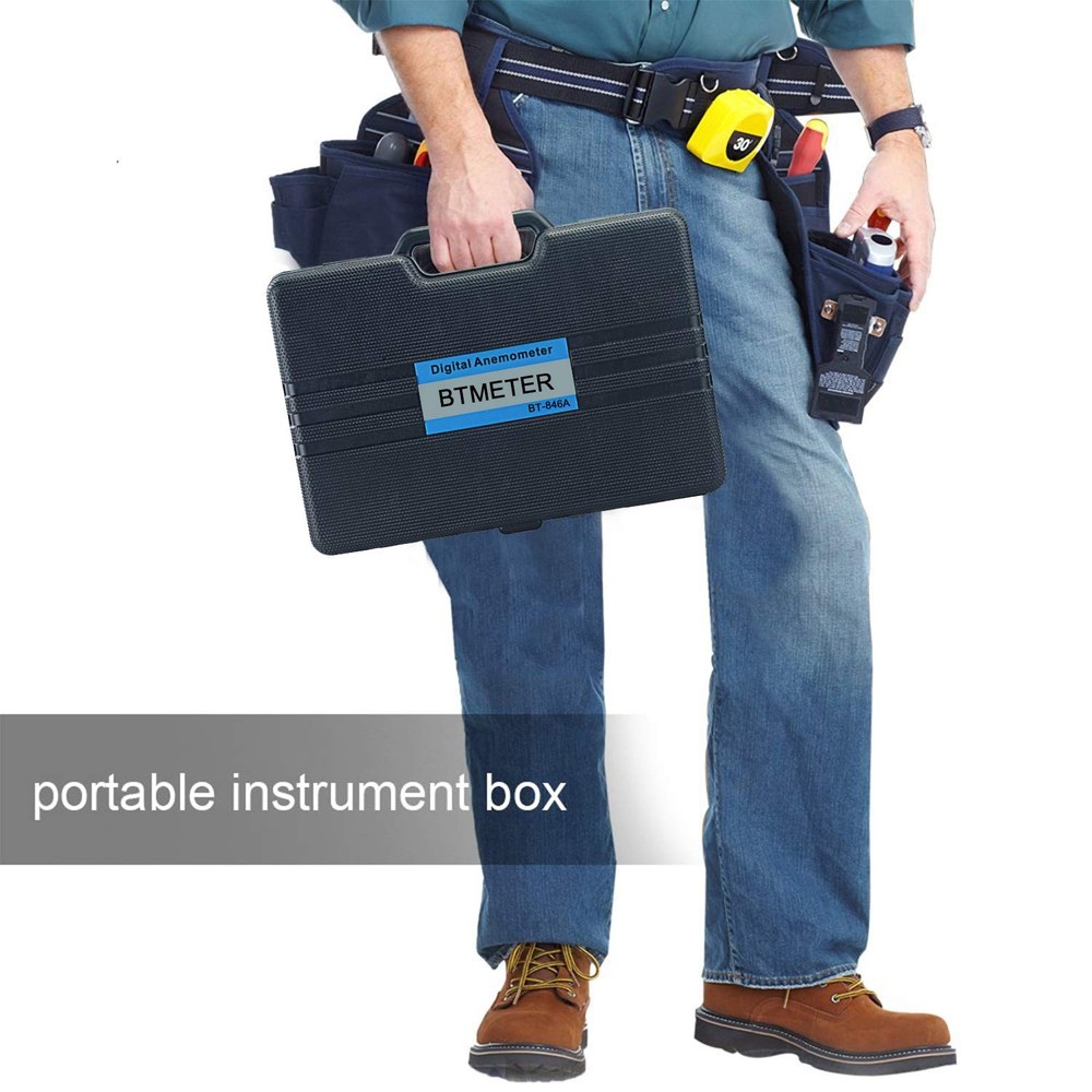 BTMETER BT-856A Pro CFM Anemometer Measures Wind w/ Computer Software