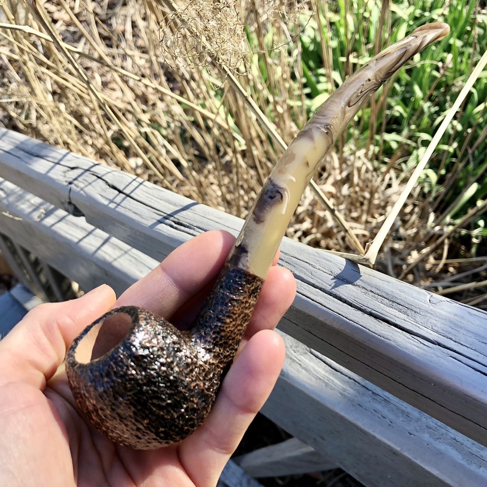 Savinelli Ginger's Favorite Rusticated Bent Apple (626) 6mm Filter Pipe