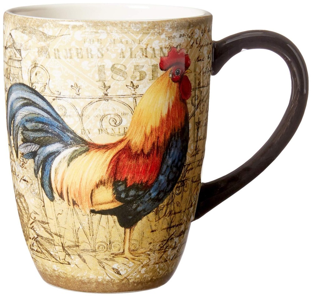 Certified International Gilded Rooster 16 pc Dinnerware Set, Service for 4