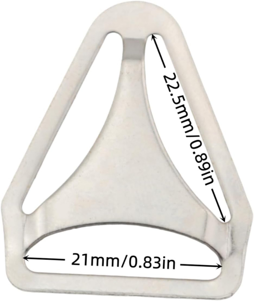 10PCS Triangular Rear Slide Adjuster Shoulder Strap Metal Adjustable Buckle Sewi