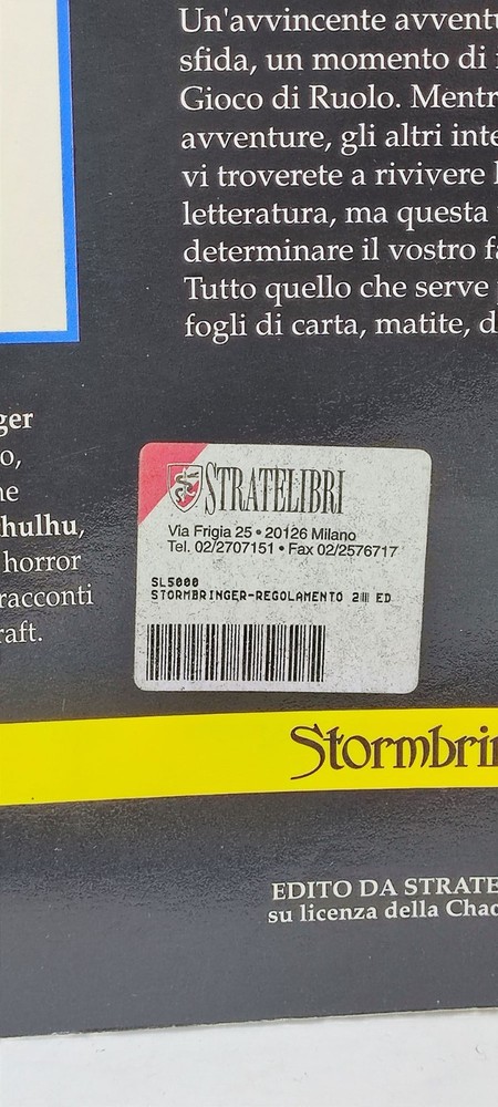 Stormbringer the Regulation - GdR Stratelibri