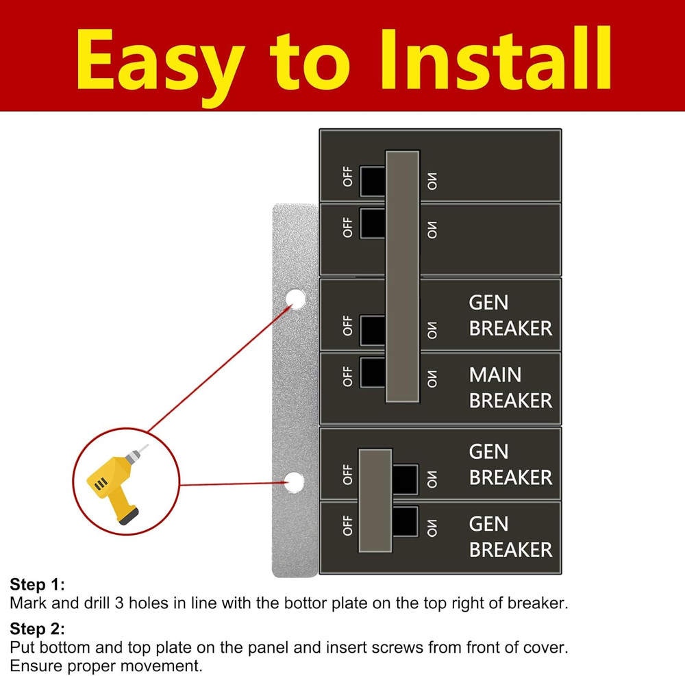Generator Interlock Kit Compatible with Square D Generator Interlock Kit for Hom