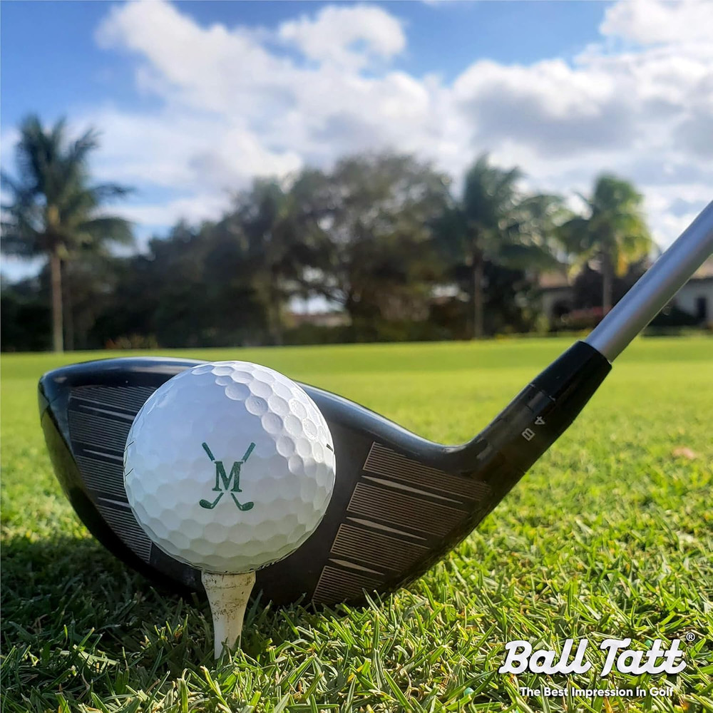 Golf Ball Stamp Personalized Monogram Initial Self-Inking Marker Quick Dry Perma