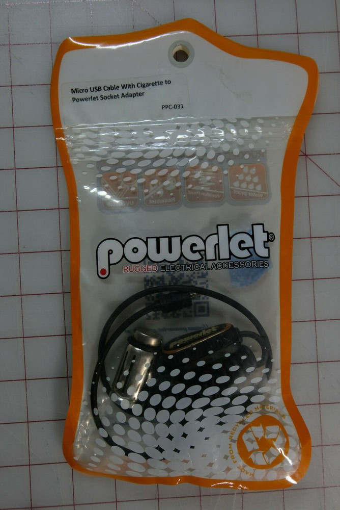 POWERLET PPC-031 MICRO USB CABLE W/ CIGARETTE SOCKET ADAPTER HELLA BMW ACCESSORY