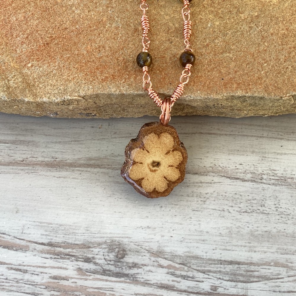 ayahuasca Pendant Necklace  With Copper Chain