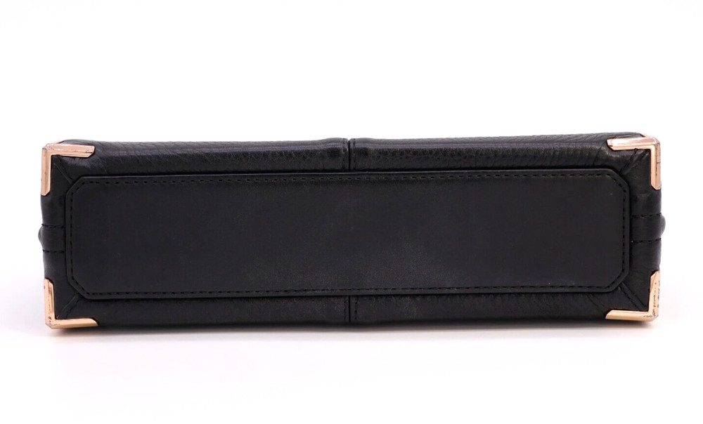 ALEXANDER WANG Clutch Bag Cowhide Leather Black Square Classic Authentic