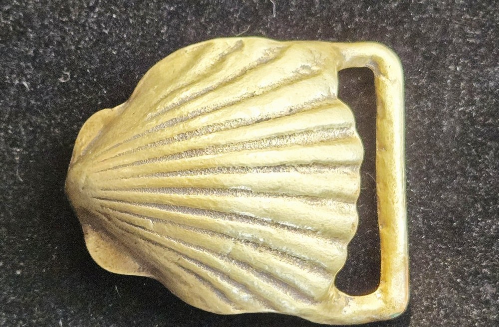 Handmade Solid Brass Shell Shaped Belt Buckle