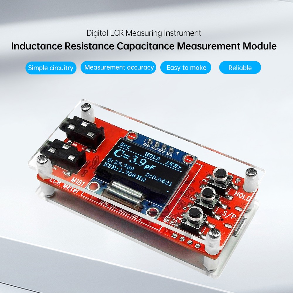 M181 LCR Bridge Tester Module Kit DIY Inductance Capacitance Meter Component Kit